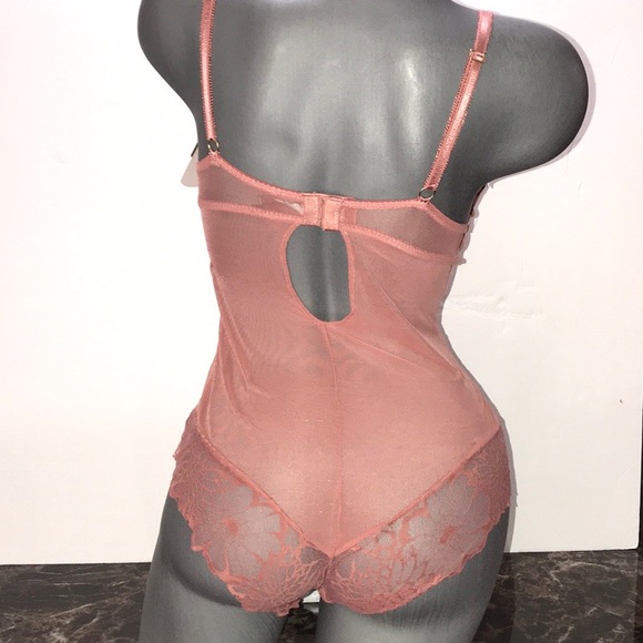 Daisy Fuentes Push Up Teddy Bodysuit Mesh & Lace.Size Medium. - Picture 8 of 15